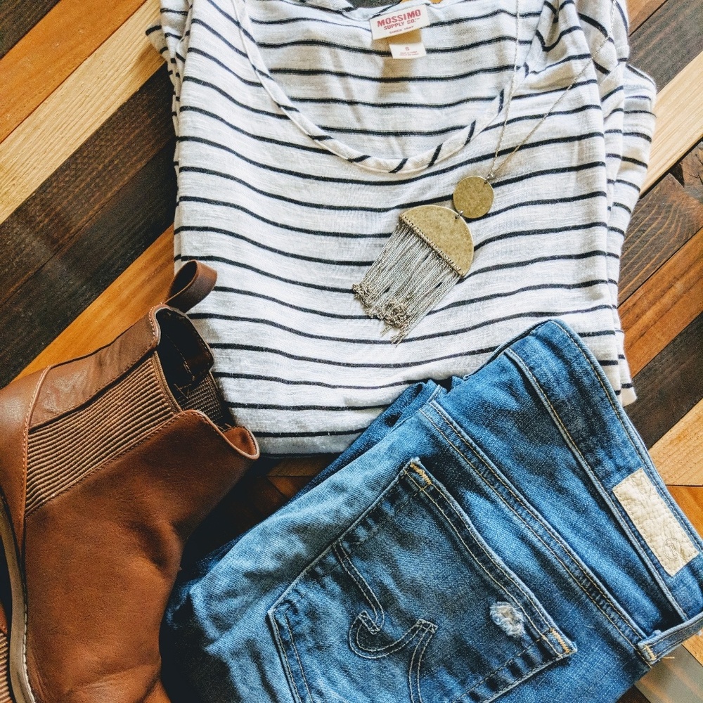 Striped Trapeze Tunic Top